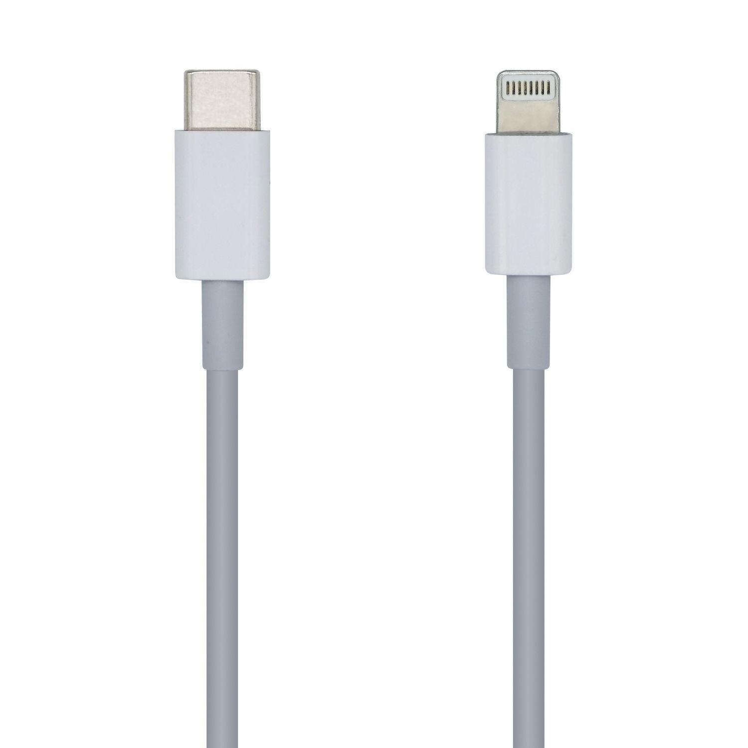 Cabo AISENS A102-0442 (1 m - USB C - Lightning - Branco)