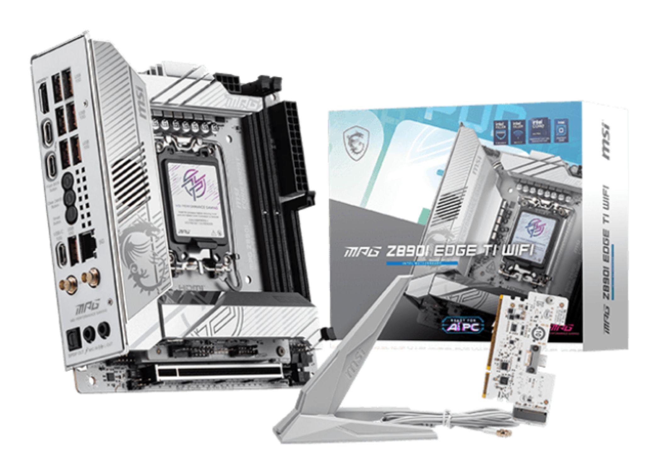 Motherboard MSI MPG Z890I EDGE TI WIFI (LGA 1851 (Socket V1) - Intel Core Ultra - Mini-ITX - Branco)