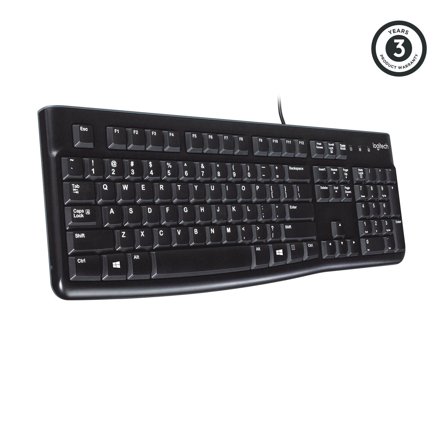 Teclado LOGITECH K120 (Holandês - Tamanho completo - USB - Preto) — miniatura 7