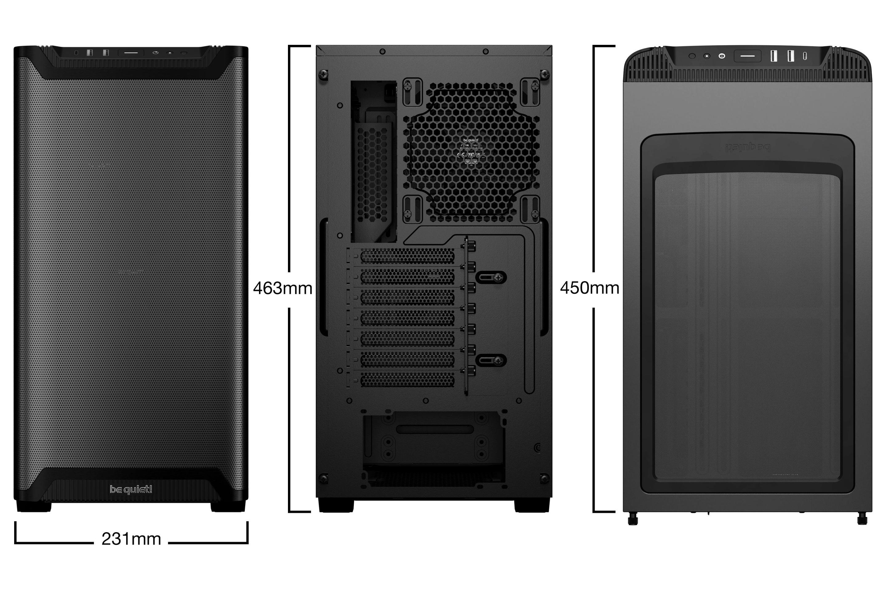 Caixa PC BE QUIET! Pure Base 501 Airflow (ATX, micro-ATX, Mini-ITX - ATX, PS2 - Midi Tower - Preto) — miniatura 2