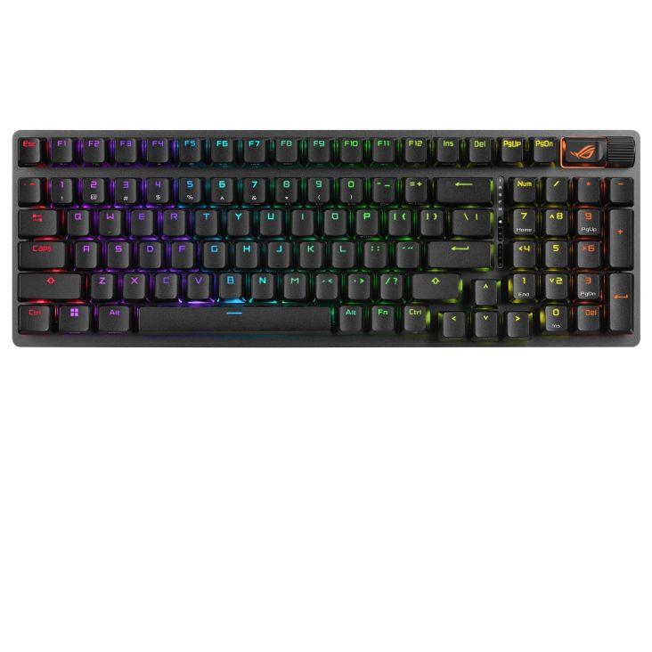 Teclado ASUS ROG Strix Scope II 96 Wireless (Francês - Interruptor de chave mecânico - 96% - Preto) — miniatura 4