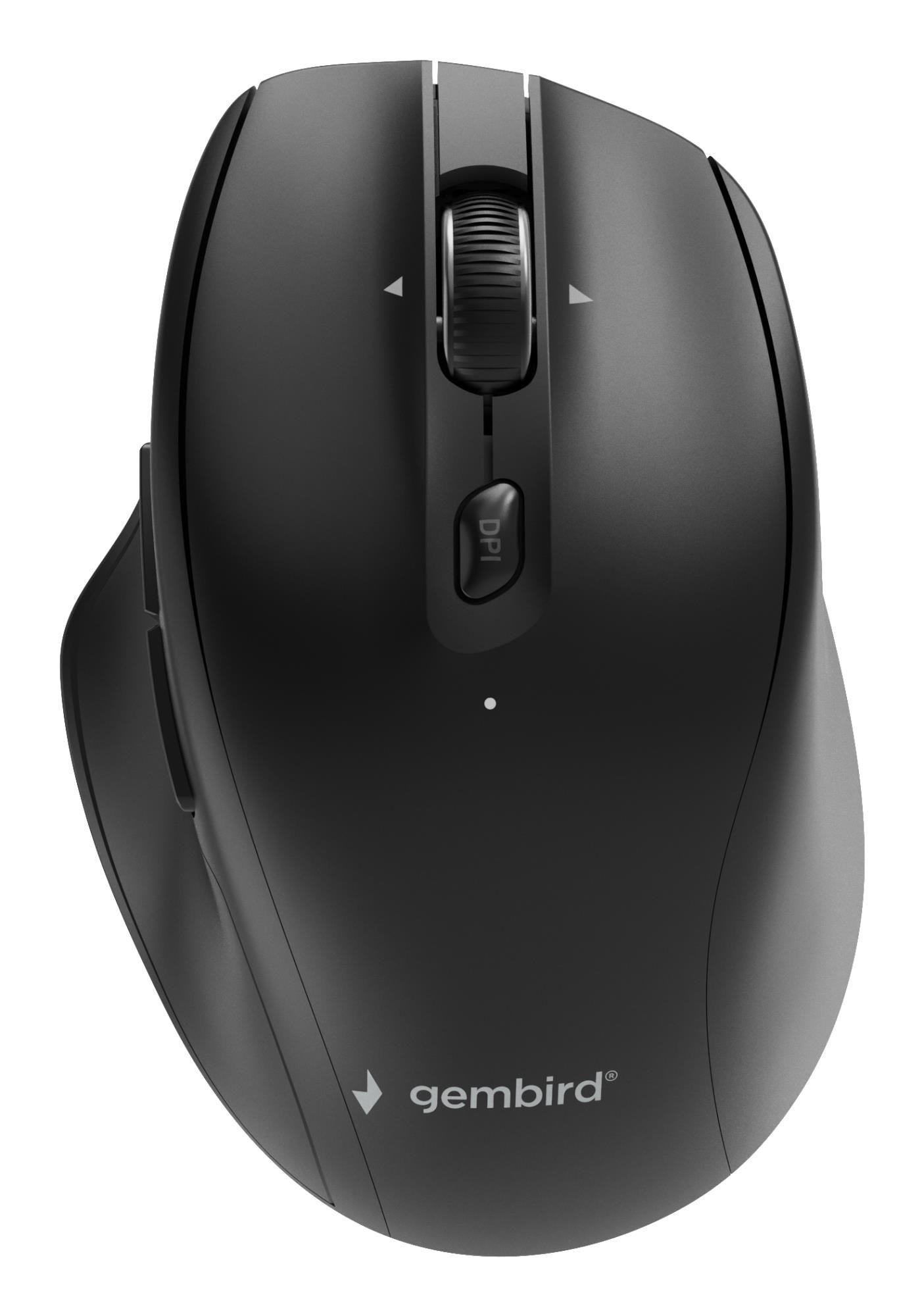 Rato GEMBIRD MUSW2-6B-02 (2400 DPI - Rato óptico - RF e Bluetooth - Preto)