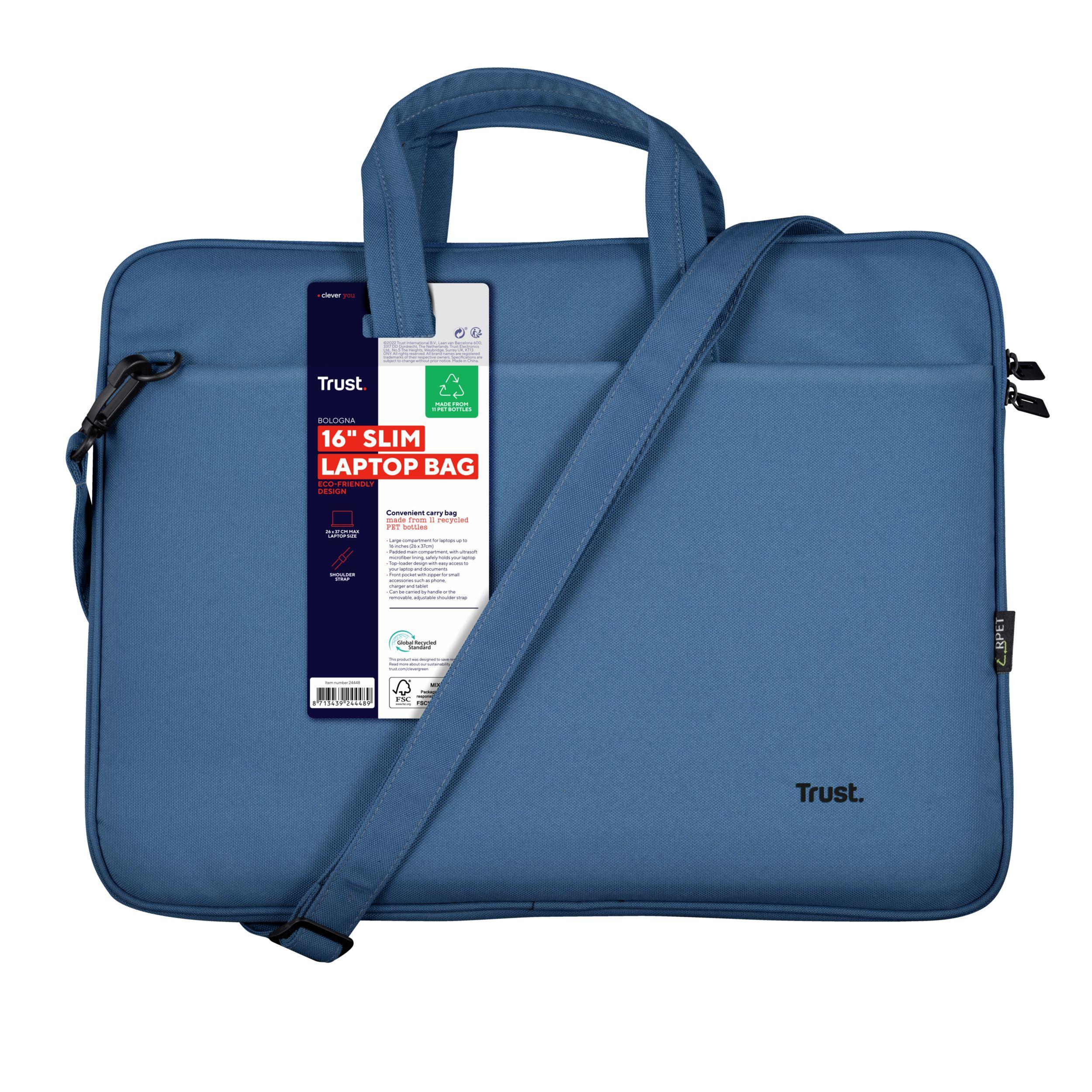 Mala para Portátil TRUST Bologna (16" - 40,6 cm - Altura 41 cm - Azul), miniatura 7