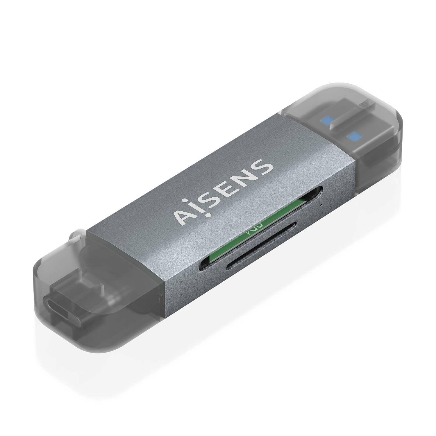 Leitor de Cartões AISENS ASCR-2AC08-GR (Cinzento), miniatura 2