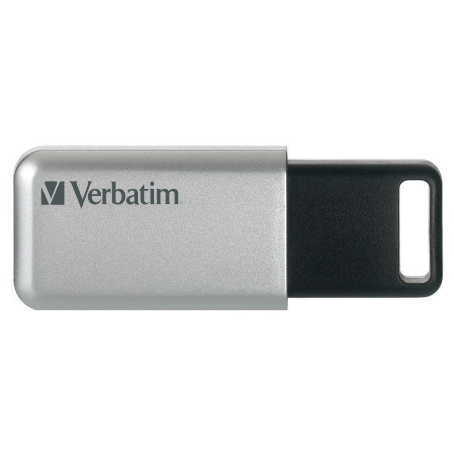 Pen USB VERBATIM Store 'n' Go Secure Pro (Com tampa - USB Type-A - 3.2 Gen 1 - Preto e Cinzento)