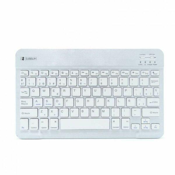 Teclado SUBBLIM Smart BT (Espanhol - Padrão - Bluetooth - Prateado e Branco) — miniatura 2