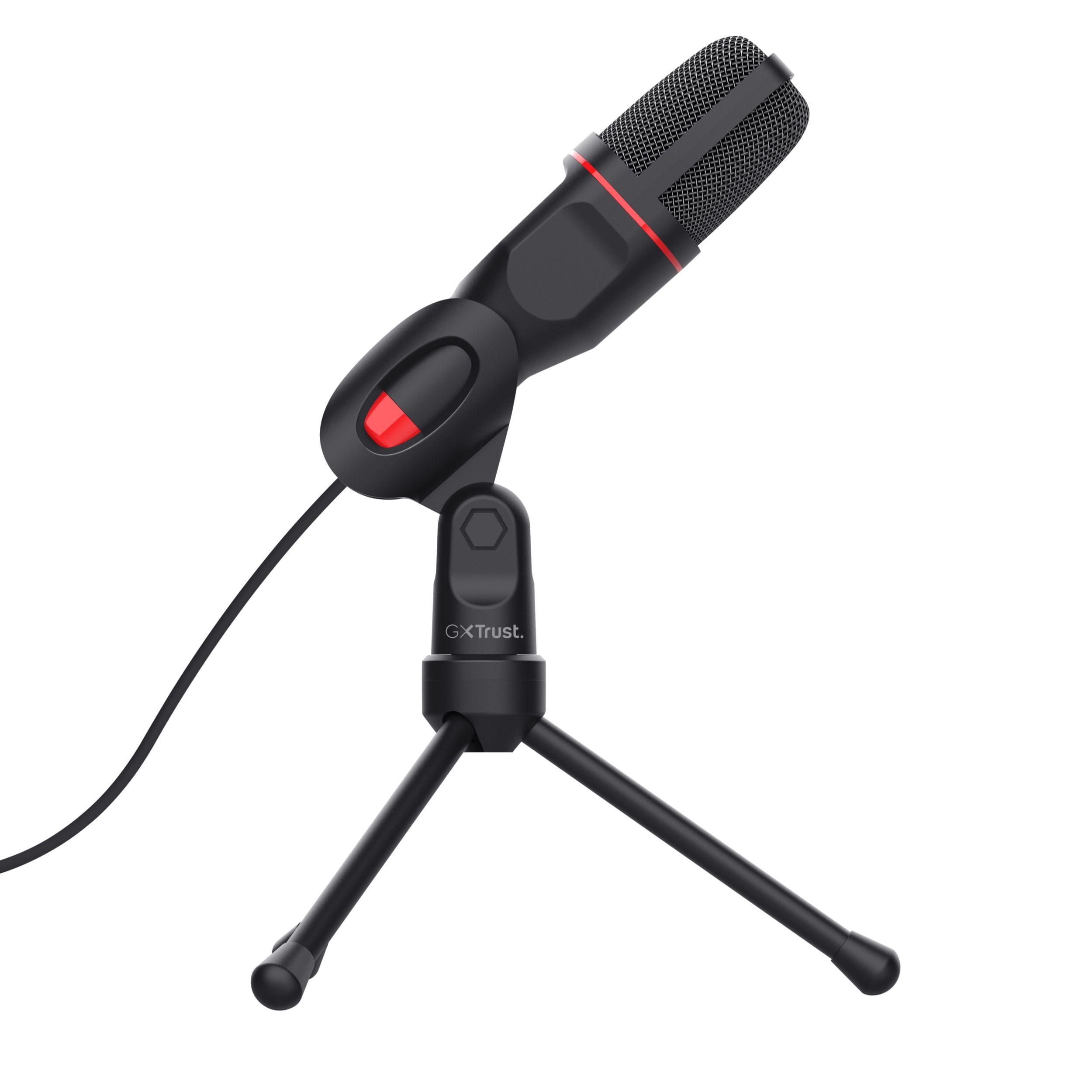 Microfone TRUST GXT 212 Mico (Microfone para PC - Com fios - USB/3.5 mm - Preto e Vermelho) — miniatura 5