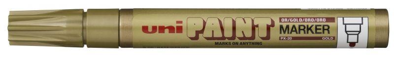 Marcador de Pintura UNIBALL PX-20 (Alumínio - Dourado)