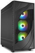 Caixa de PC Gaming SHARKOON REBEL C80M RGB (ATX, Micro ATX, Mini-ITX - Midi Tower - Metal - Preto)