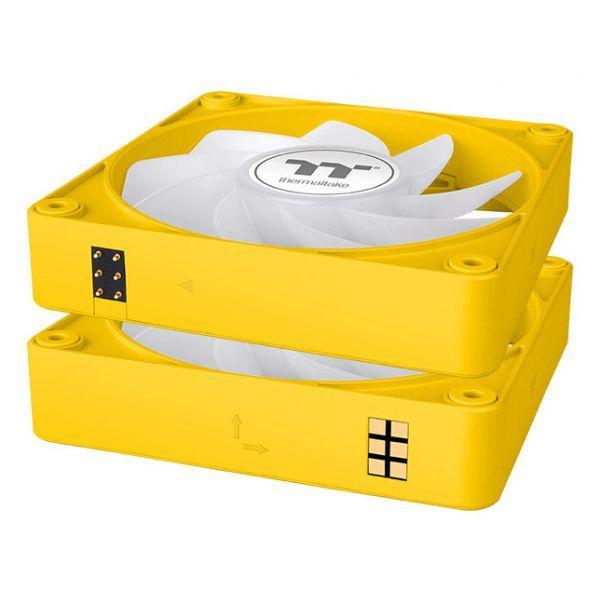 Conjunto de Ventoinhas para Caixa de PC THERMALTAKE CT120 EX Reverse ARGB Sync Bumblebee (Multicor - Amarelo) — miniatura 2