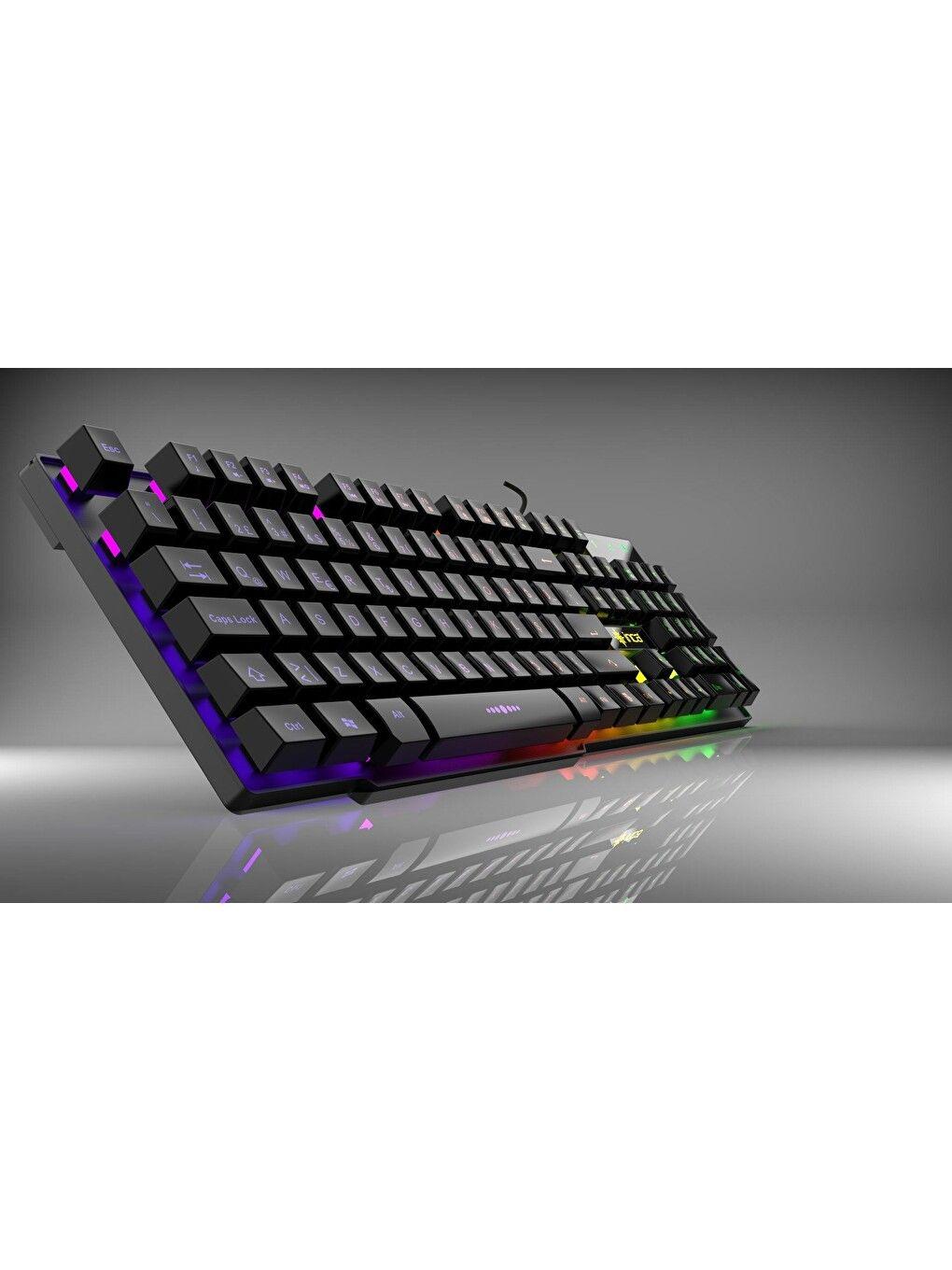 Teclado Gaming INCA IKG-446 (DE - RGB com efeito arco-íris - Preto) — miniatura 4