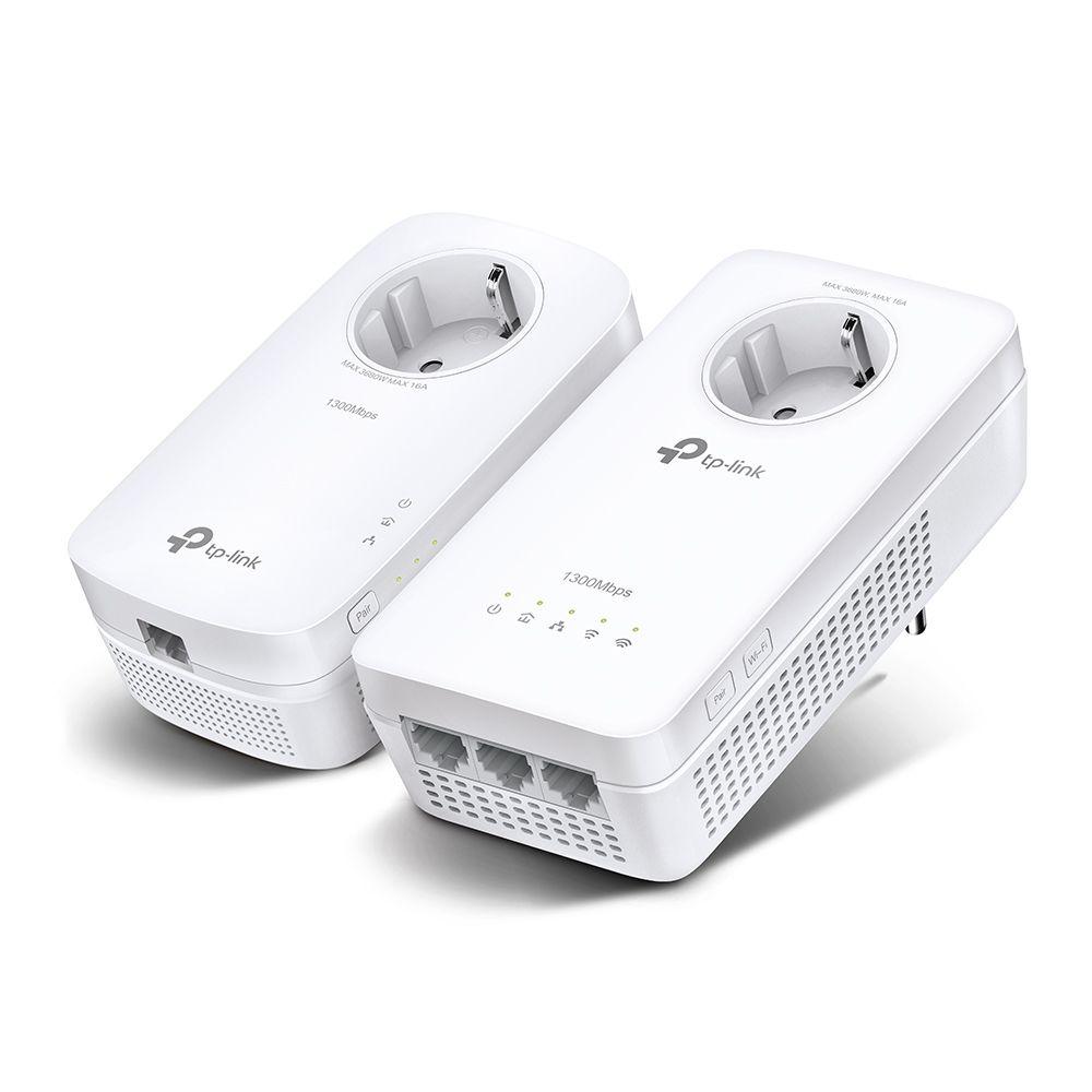 Kit de Adaptadores Powerline TP-LINK TL-WPA8631P KIT (Wi-Fi 5 - 1300 Mbit/s - Dupla banda - Branco)