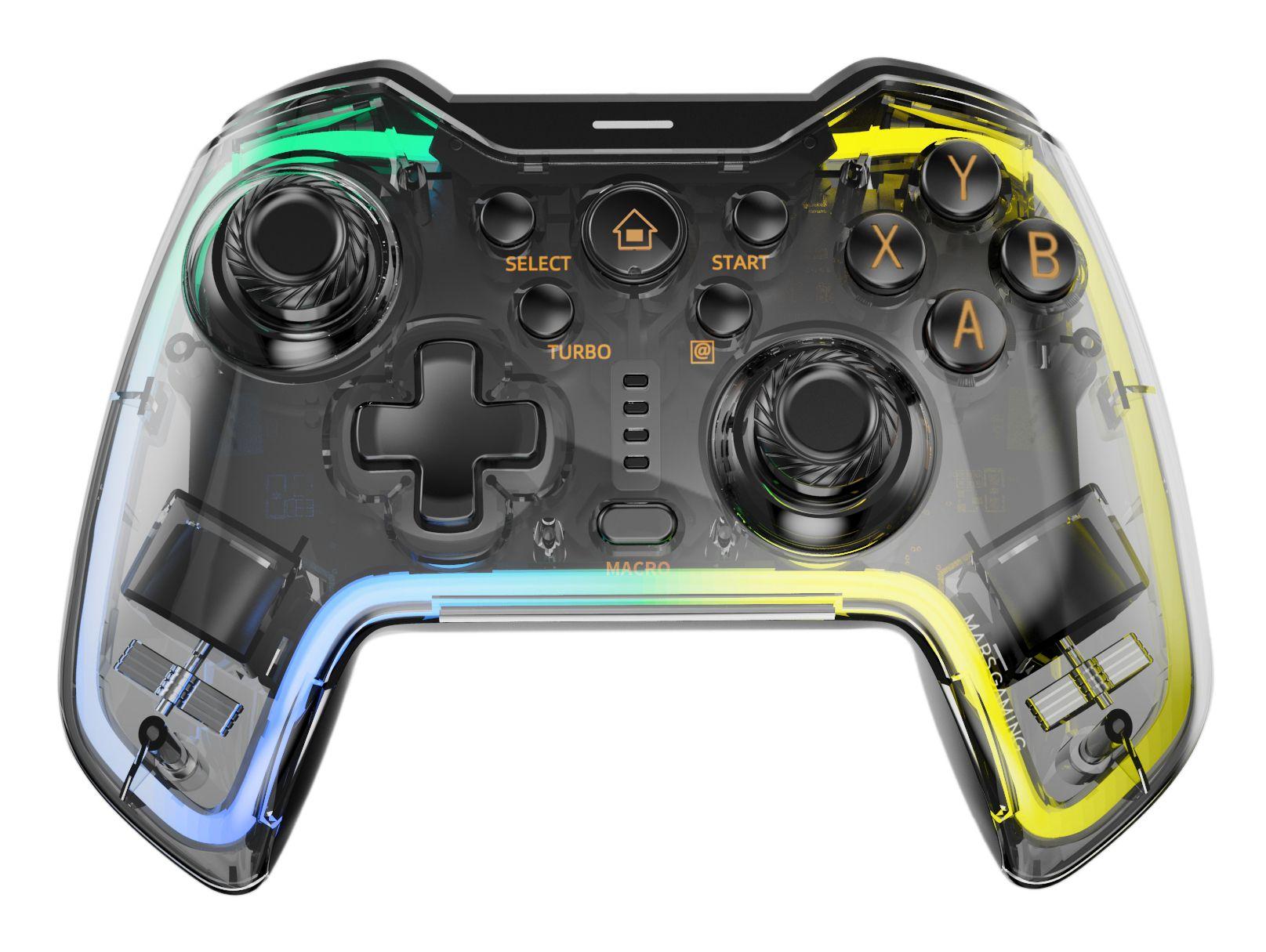 Comando MARS GAMING MGP-BT2 (USB Type-A para USB Type-C - Com fios e sem fios - Preto e Transparente) — miniatura 5
