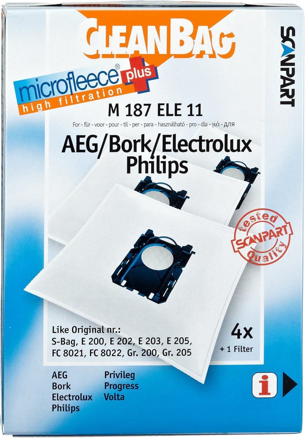 Sacos para Aspirador SCANPART M 187 ELE11 (5 Unidades - 4 L)