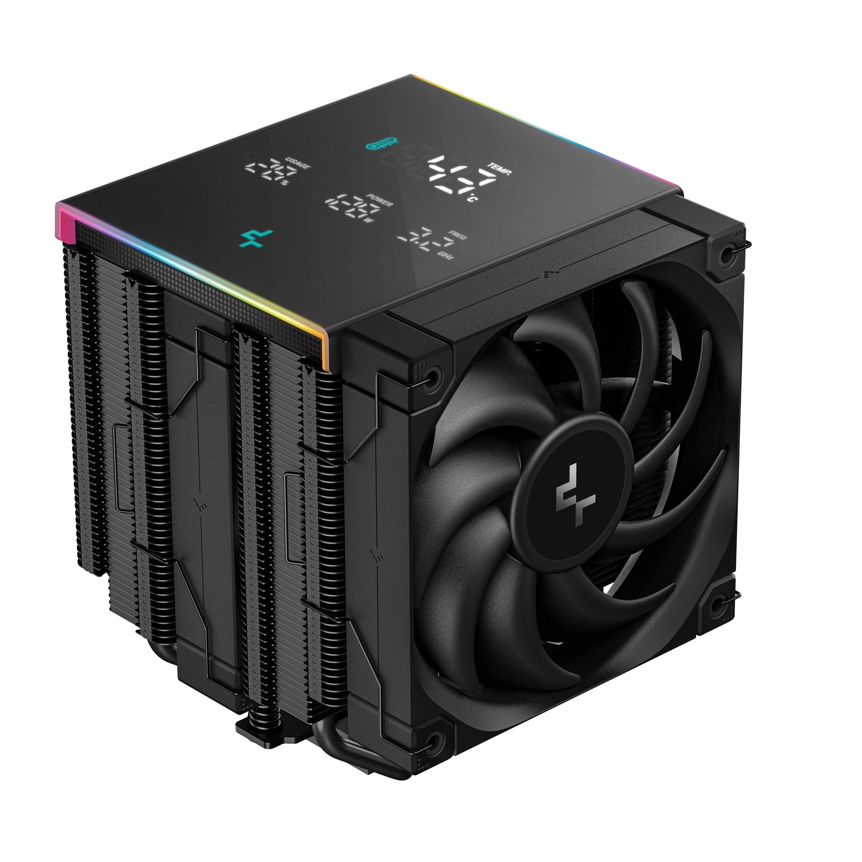 Dissipador de CPU DEEPCOOL AK620 Digital Pro (Alumínio - LED - Preto)