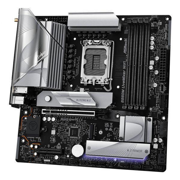 Motherboard ASROCK B860M LiveMixer WiFi (LGA 1851 (Socket V1) - Micro ATX - Duplo canal), miniatura 4