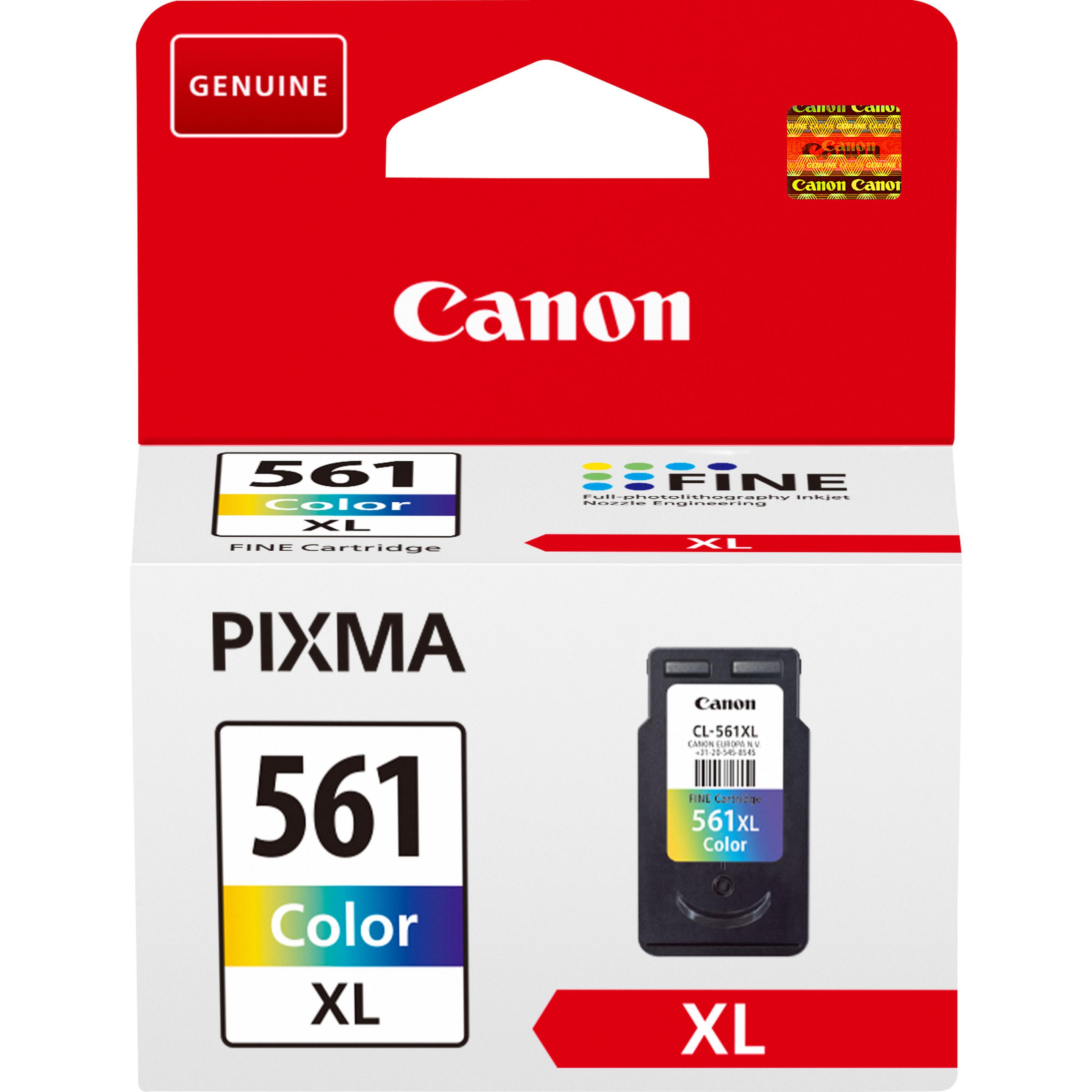Tinteiro CANON CL-561XL (300 páginas - Ciano, Magenta e Amarelo)