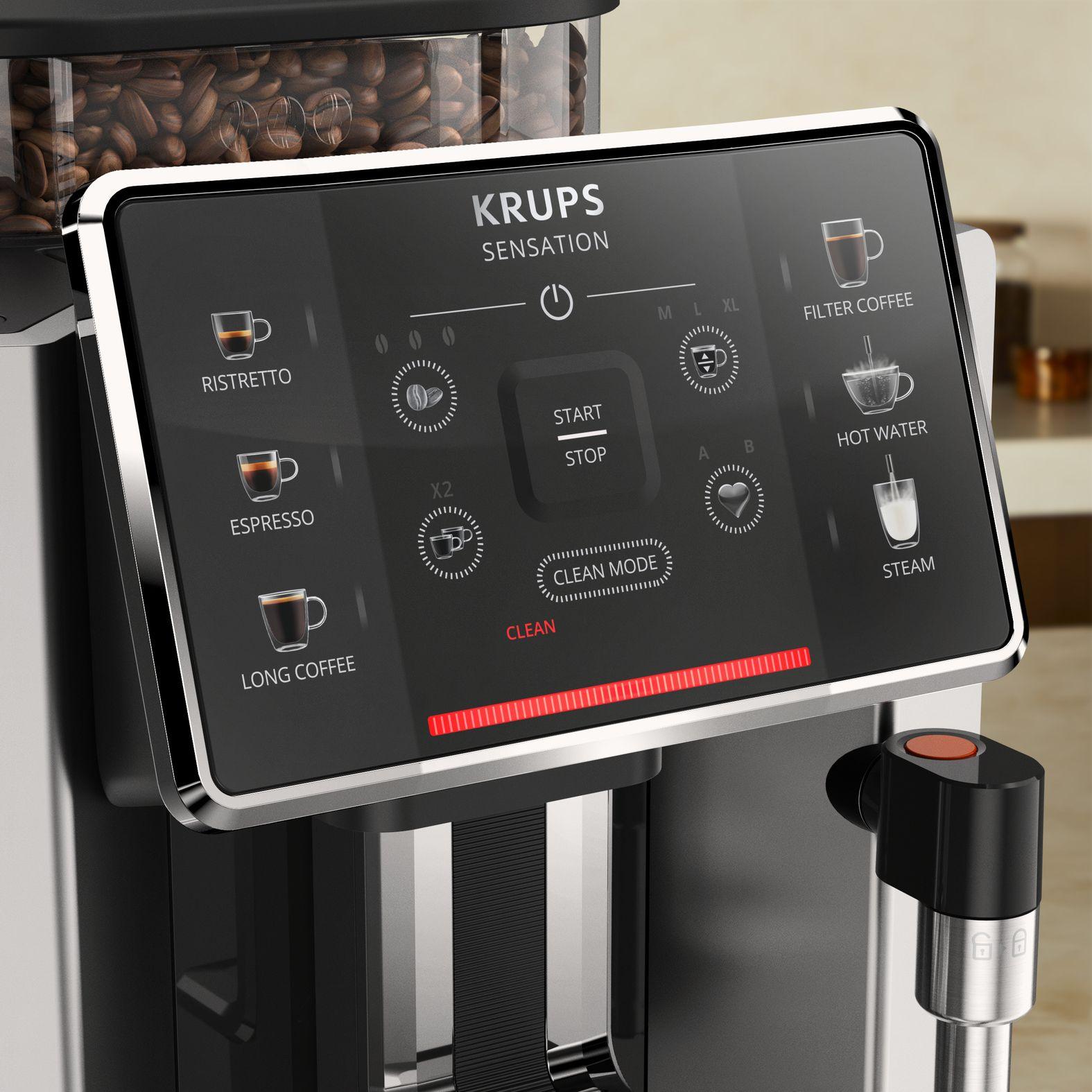 Máquina de Café Automática KRUPS EA910A10 (Grãos de café - 1450 W - 15 bar - Preto/Cromado) — miniatura 4