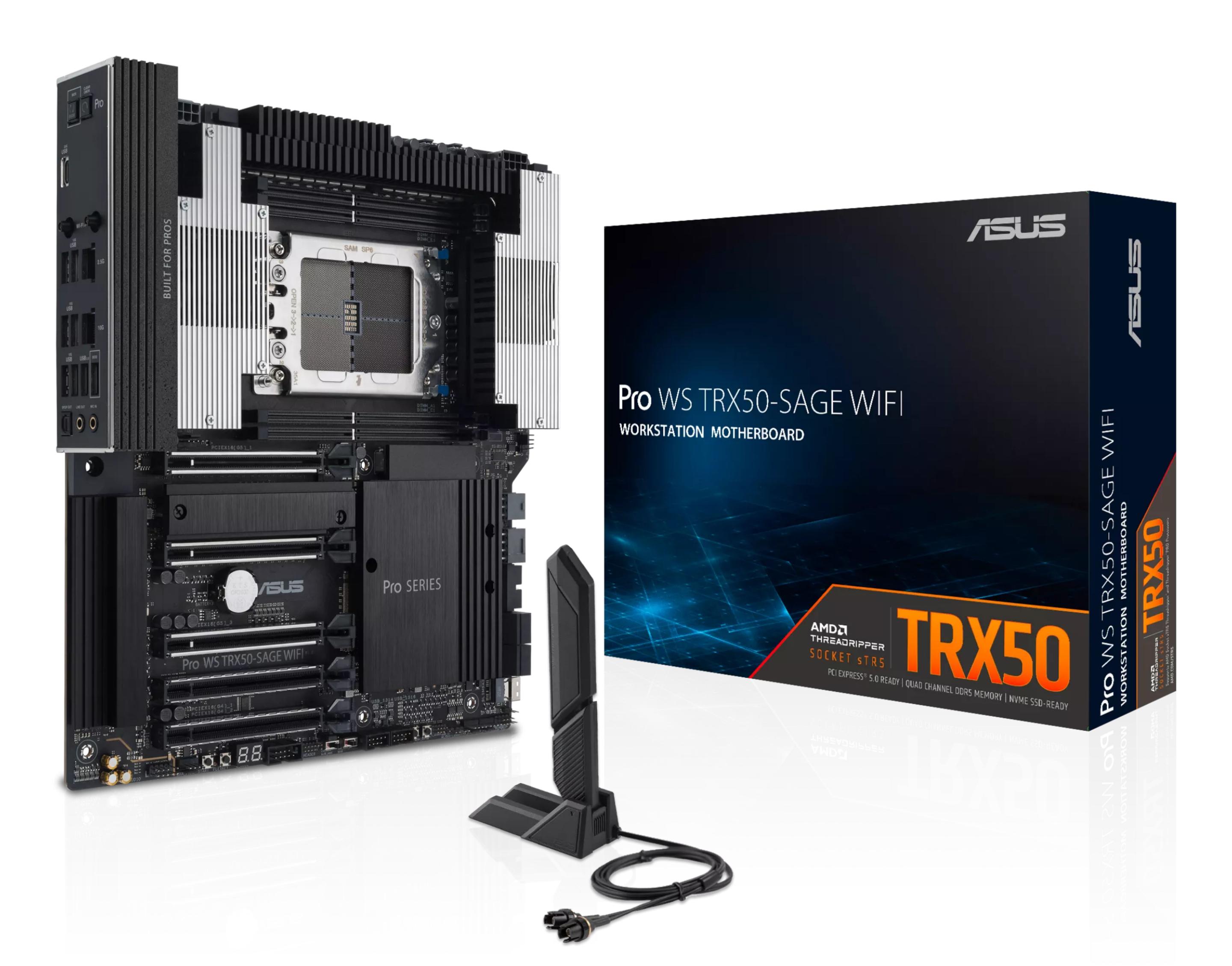 Motherboard ASUS Pro WS TRX50-SAGE WIFI (sTR5 - SSI CEB - Quadri-canal - Preto)