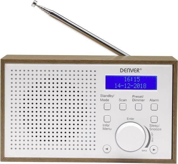 Rádio Portátil DENVER DAB-46 (2W RMS - Branco)