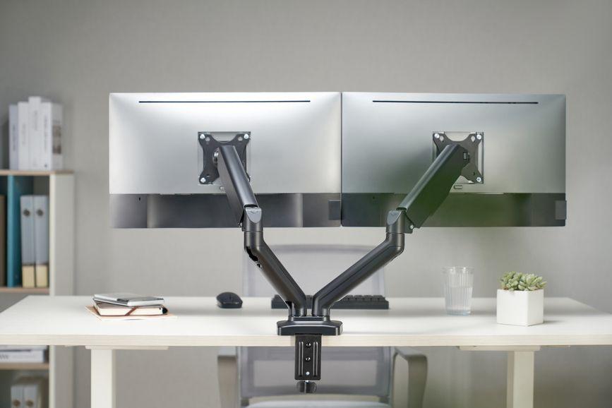 Suporte de Monitor de Secretária EQUIP 650121 (Duplo 17"-32" - Preto), miniatura 8