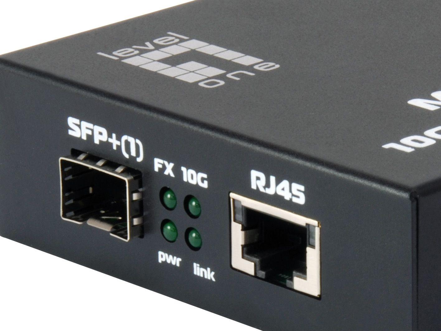 Conversor de Rede LEVELONE GVT-0500 (10000 Mbit/s - Preto), miniatura 2