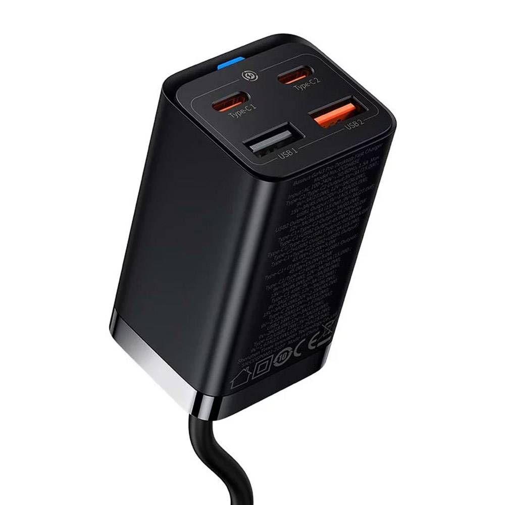 Carregador de Mesa BASEUS GaN3 Pro 65W (65 W - QC4+, PD3.0 - Preto) — miniatura 3