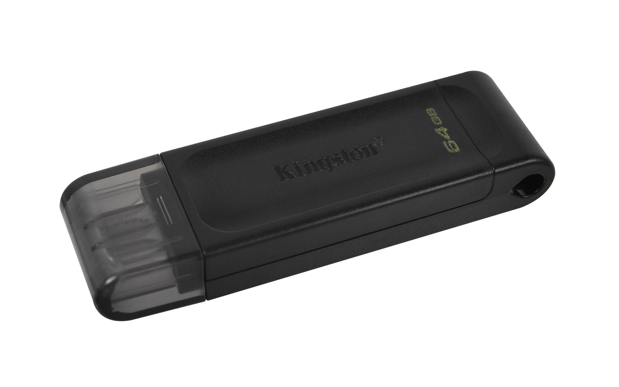 Pen USB KINGSTON DataTraveler 70 DT70/64GB (64 GB - USB Type-C - 3.2 Gen 1 - Preto), miniatura 2