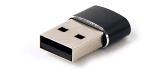 Adaptador USB GEMBIRD A-USB2-AMCF-02 (USB C - USB A - Preto)