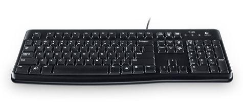 Teclado LOGITECH K120 (Checo - Tamanho completo - USB - Preto)