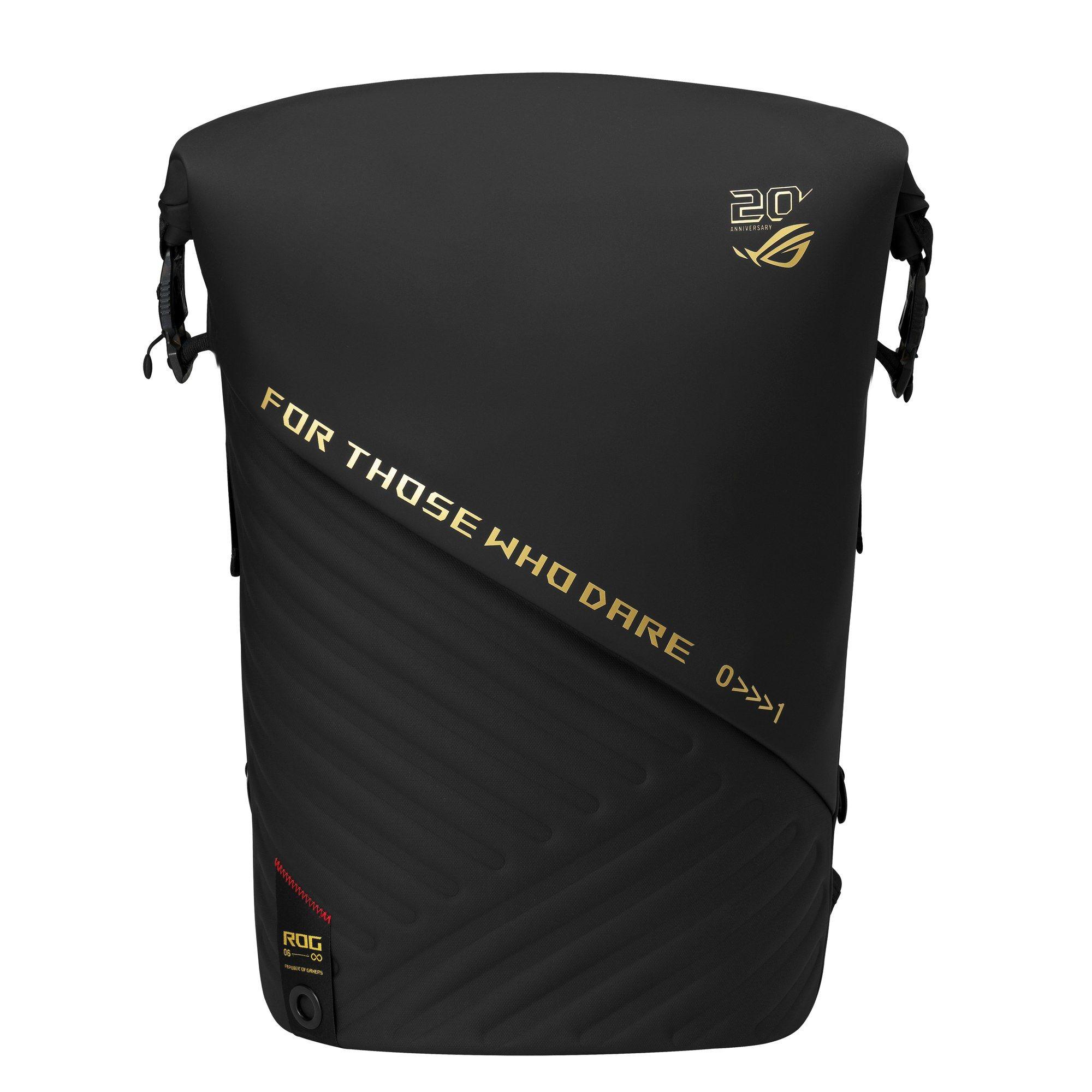 Mochila ASUS ROG SLASH Backpack Edition 20 BP3802 (26 L - Poliéster, Couro PU - 45,7 cm - Preto)