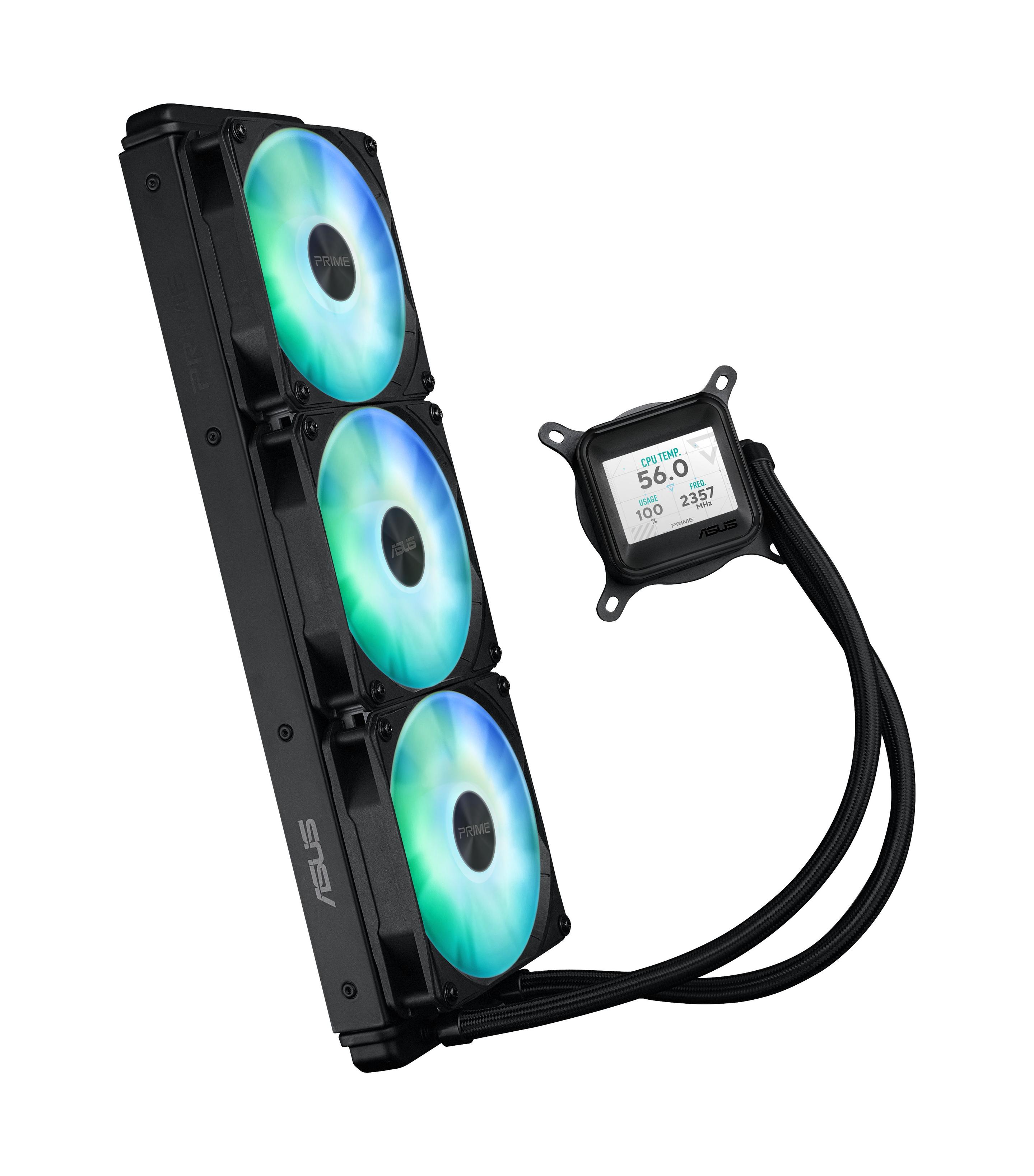 Sistema de Refrigeração Líquida Tudo-em-Um ASUS Prime LC 360 ARGB LCD (120 mm - 3 ventoinhas - 2500 RPM - Preto), miniatura 5