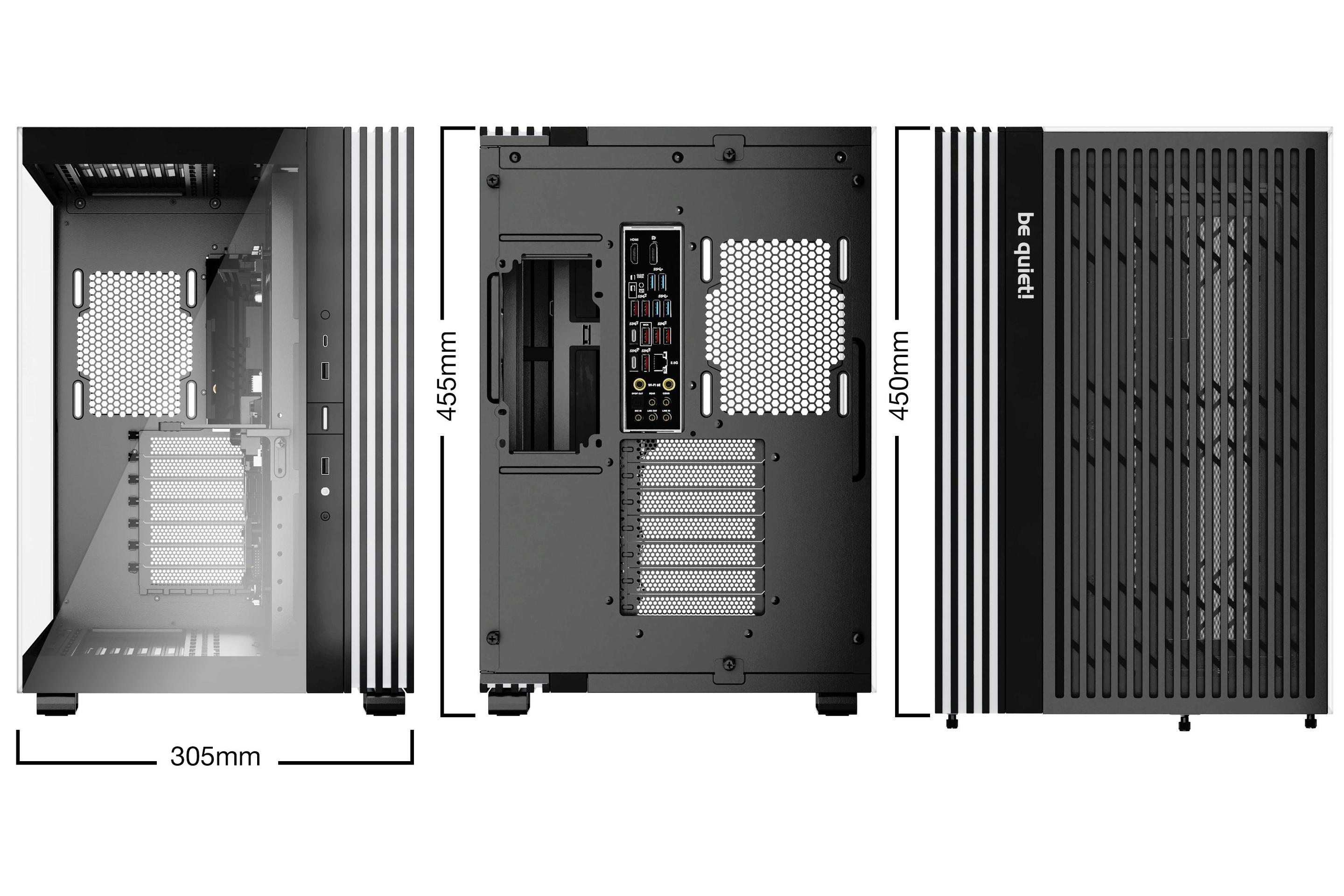 Caixa PC Gaming BE QUIET! Light Base 600 DX (ATX, micro ATX, Mini-ATX - ATX, PS2 - Mid Tower - Preto) — miniatura 2