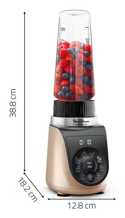 Liquidificadora MOULINEX LM190AF0 (Liquidificador - 1000 W - 0,85 l - Preto e Dourado) — miniatura 3
