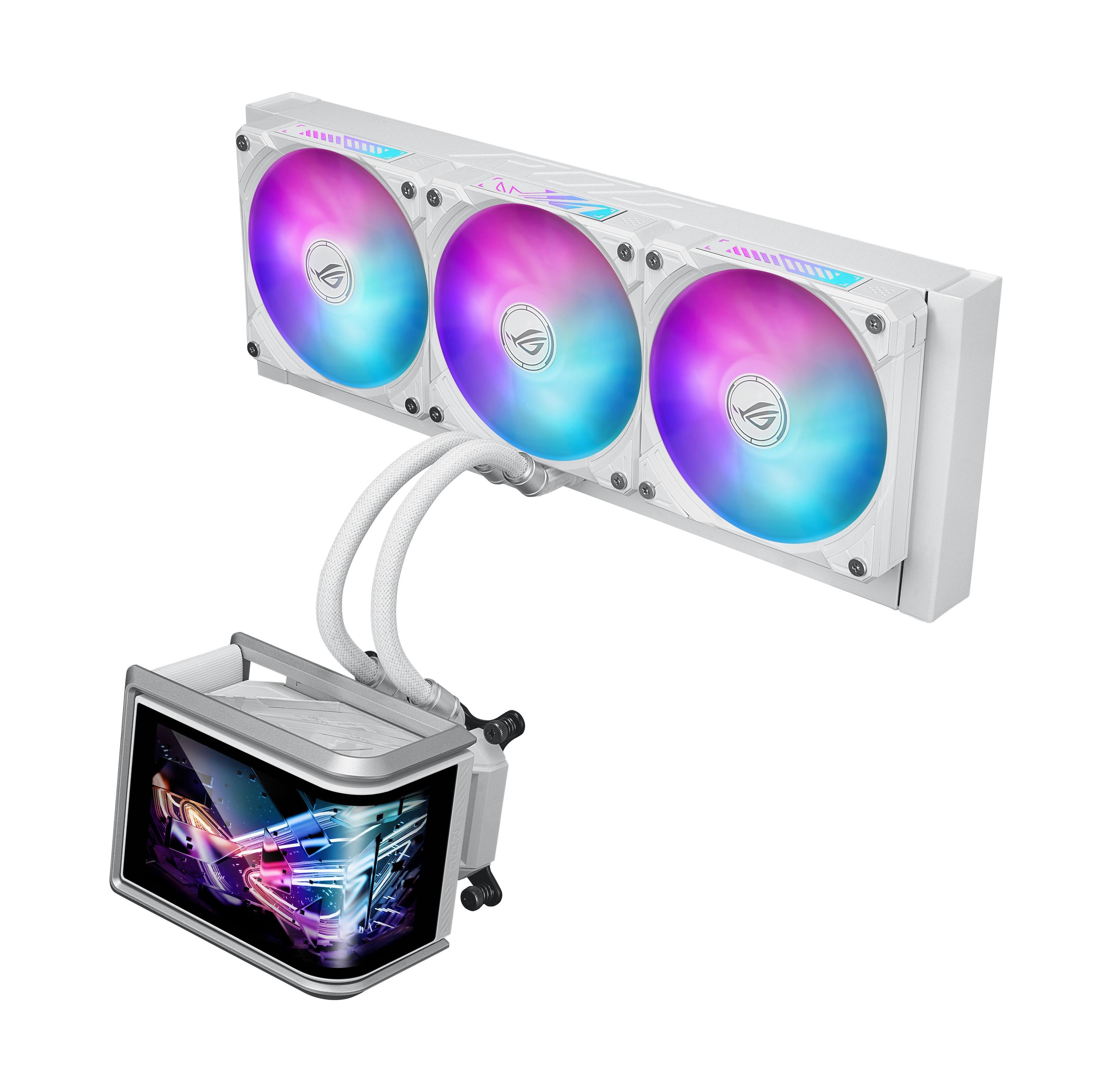 Sistema de Refrigeração Líquida Tudo-em-Um ASUS ROG Ryuo IV SLC 360 ARGB (12 cm - 2650 RPM - Multi - Branco), miniatura 6
