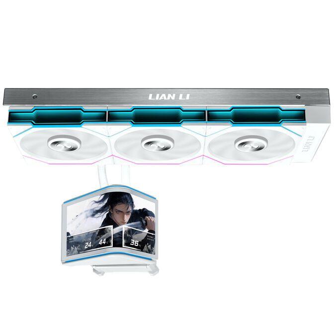 Water Cooler CPU AIO LIAN LI HydroShift II OLED Curved 360 TL (AM5, AM4, LGA 1851, LGA 1700 - AM5, LGA 1851, LGA 1700, AM4 - 120 mm - Branco) — miniatura 4