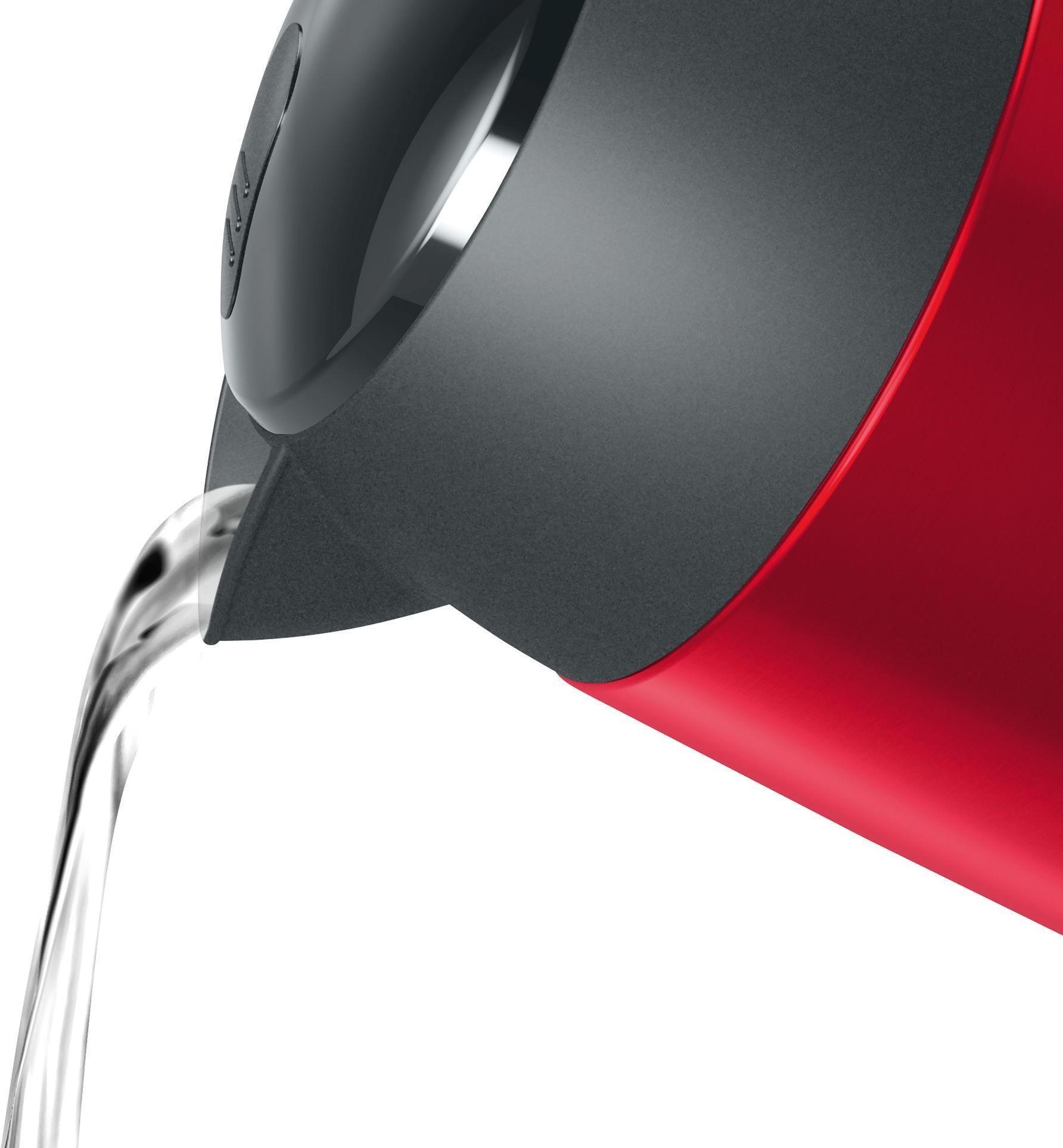 Jarro Elétrico BOSCH TWK3P424 (2400 W - 1,7 l - Aço inoxidável - Cinzento e Vermelho)
