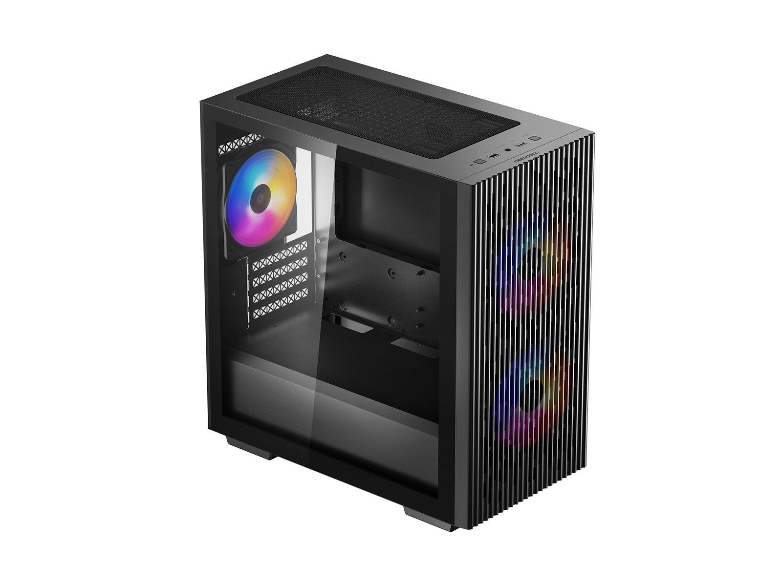 Caixa de Computador Gaming DEEPCOOL MATREXX 40 3FS (Micro ATX, Mini-ITX - ATX, PS2 - Micro Tower - Preto) — miniatura 3