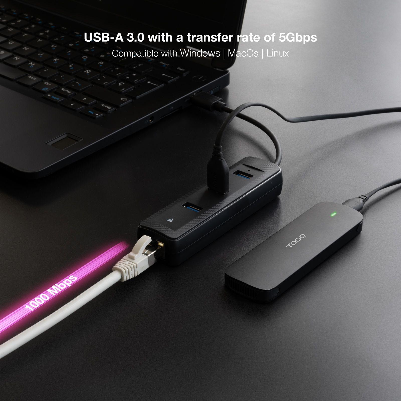 Hub USB NANOCABLE 10.16.4604 (0,15 m - Preto) — miniatura 4