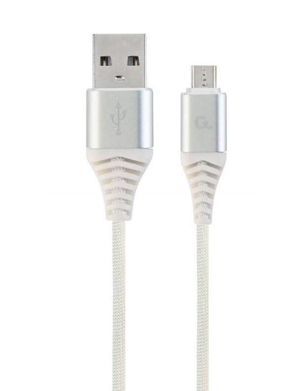 Cabo USB Type-A para Micro-USB GEMBIRD CC-USB2B-AMMBM-2M-BW2 (2 m - Prateado), miniatura 2