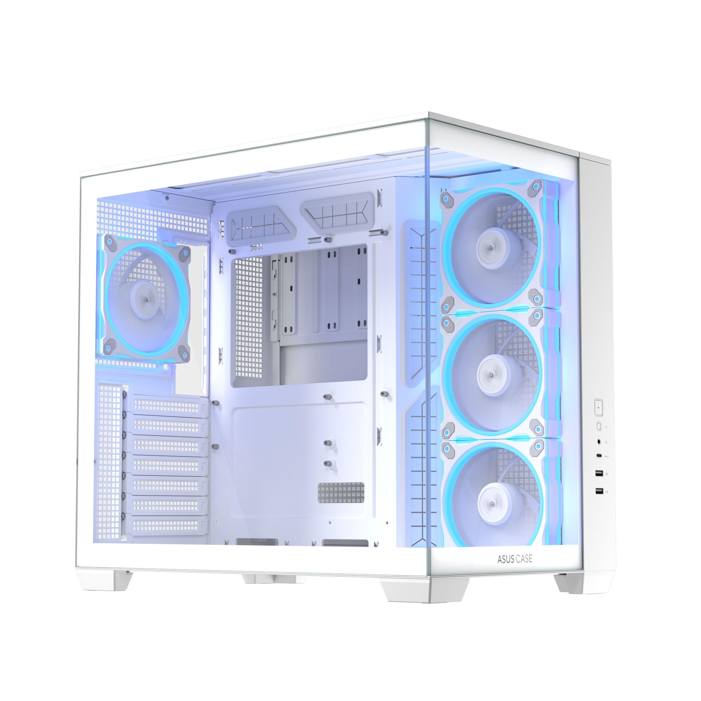 Caixa PC ASUS A32 PLUS (ATX, micro ATX, Mini-ITX - Mid Tower - ATX, micro-ATX, Mini-ITX - Branco) — miniatura 2