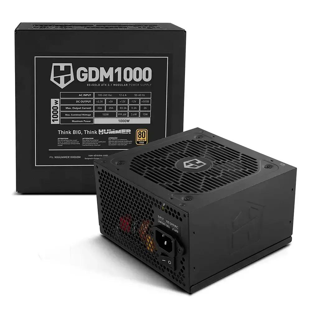 Fonte de Alimentação NOX Hummer GDM1000W (ATX - 1000 W - 80 PLUS Gold - Preto), miniatura 3