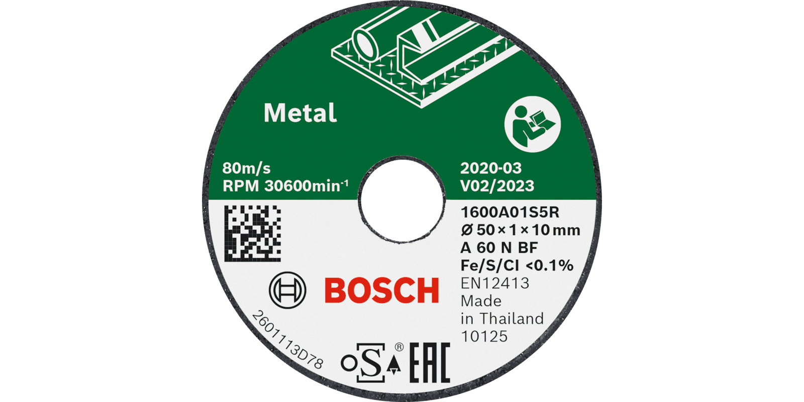 Disco de Corte BOSCH 1600A01S5Y (50 x 1,0 x 10 mm - Conjunto de 3) — miniatura 2