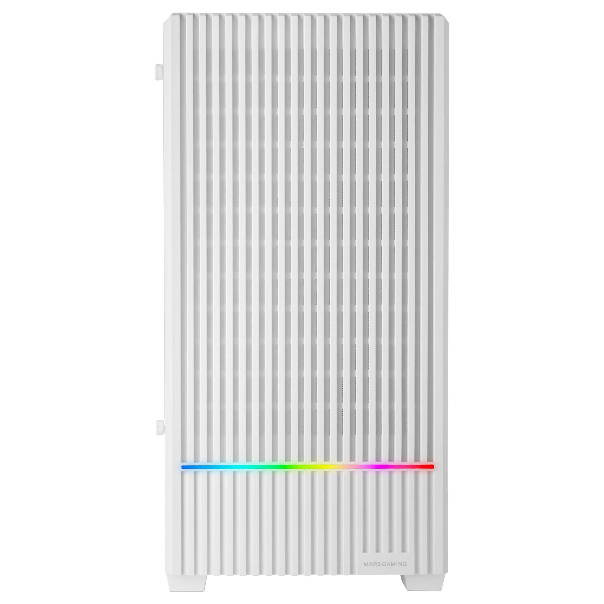 Caixa de Computador MARS GAMING MC-QUANTUMW (ATX, Micro ATX, Mini-ITX - Midi Tower - Vidro temperado - Branco) — miniatura 4