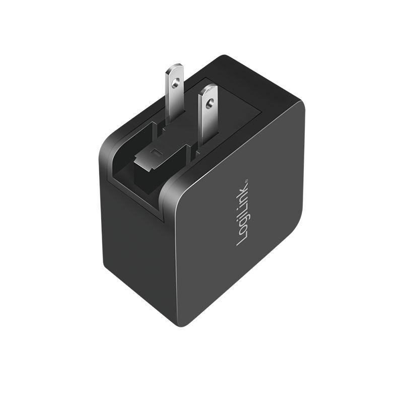 Carregador de Viagem LOGILINK PA0302 (65 W - Preto), miniatura 3