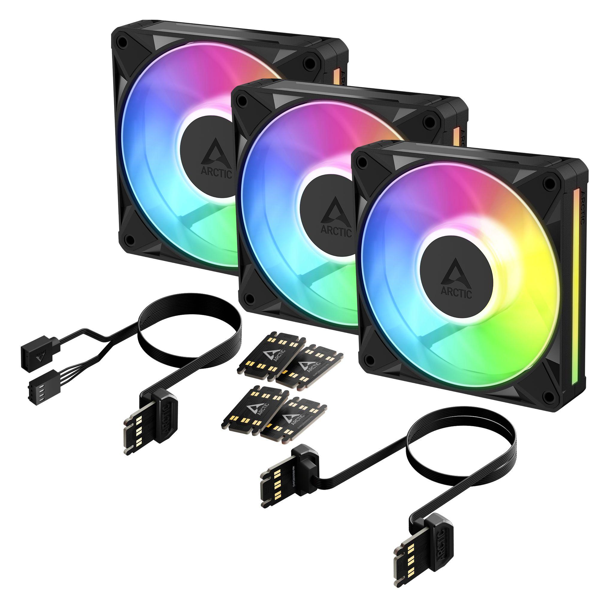 Conjunto de Ventoinhas ARCTIC BioniX P12 A-RGB (Preto)
