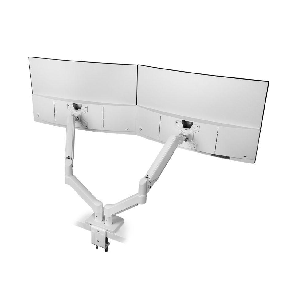Suporte de Mesa Articulado para 2 Monitores MARS GAMING MARM-PRO2 (13-27" - VESA 75x75/100x100 - Branco) — miniatura 4