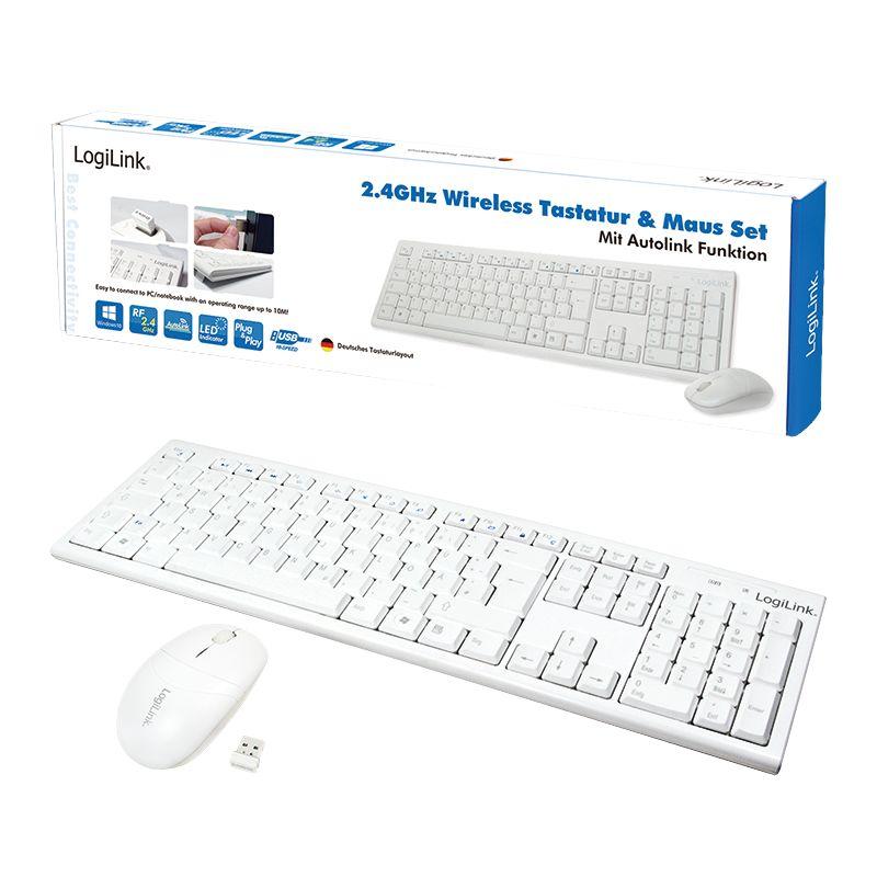 Conjunto de Teclado e Rato LOGILINK ID0104W (Alemão - Tamanho completo - USB - Branco) — miniatura 10
