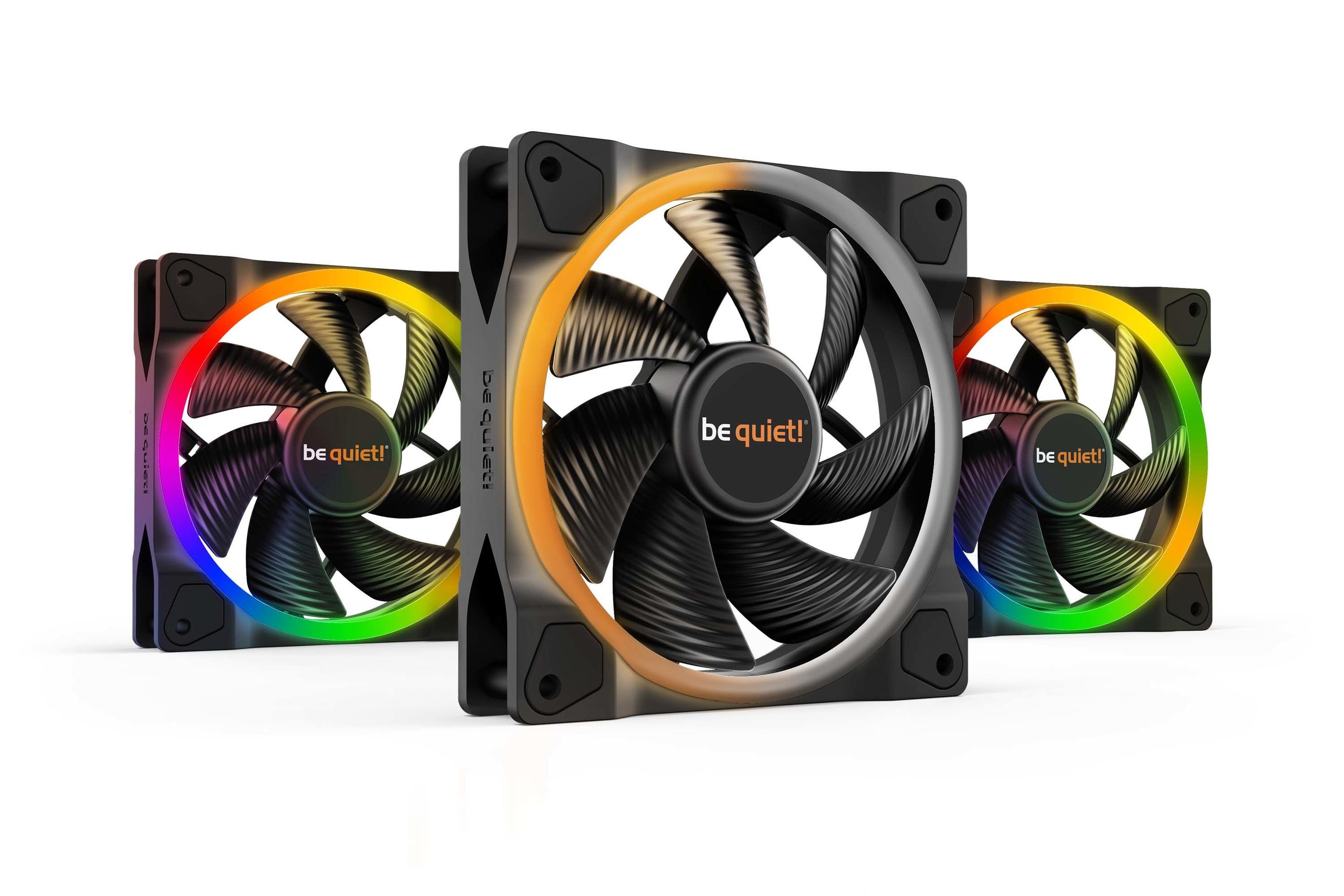 Conjunto de Ventoinhas BE QUIET! Light Wings 120mm PWM Triple Pack BL076 (Não suportado - 4,56 W - Preto)