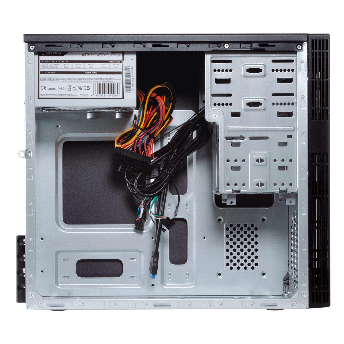 Caixa PC UNYKACH Grey Rain Evo (micro ATX - 500 W - Torre - Preto) — miniatura 5